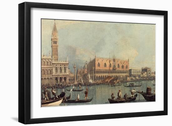 Venice, Showing Doge's Palace and Saint Mark's Square, Italy-Canaletto-Framed Giclee Print