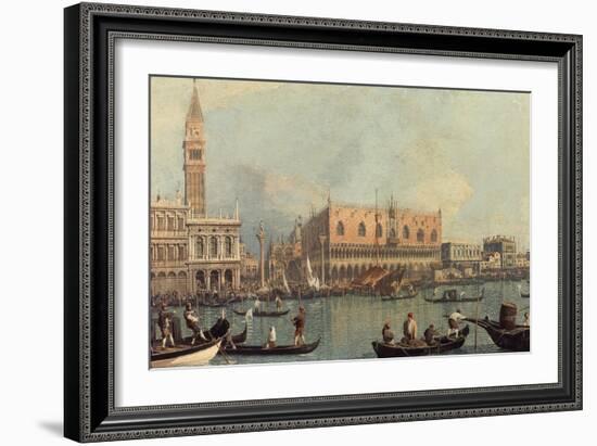 Venice, Showing Doge's Palace and Saint Mark's Square, Italy-Canaletto-Framed Giclee Print