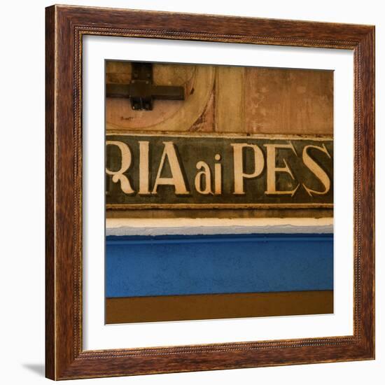 Venice Sign Language. Ria Ai Pes-Mike Burton-Framed Photographic Print