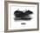 Venice Skyline Brush Stroke - Black II-NaxArt-Framed Art Print