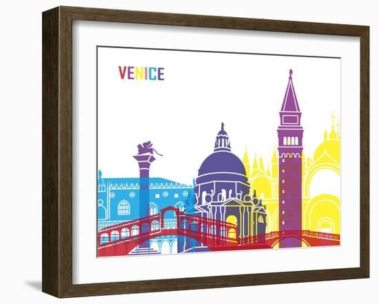 Venice Skyline Pop-paulrommer-Framed Art Print