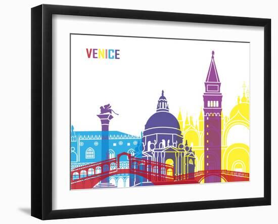 Venice Skyline Pop-paulrommer-Framed Art Print