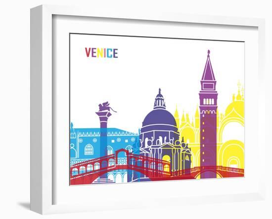 Venice Skyline Pop-paulrommer-Framed Art Print