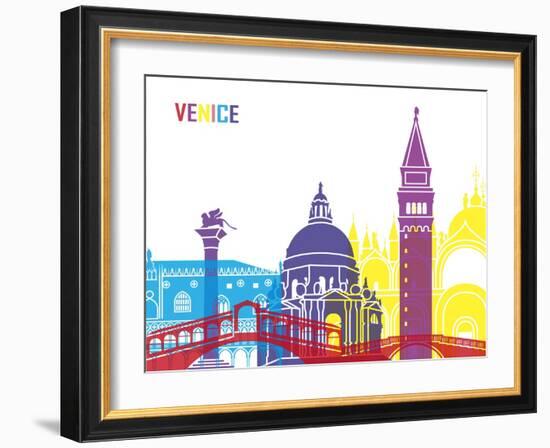 Venice Skyline Pop-paulrommer-Framed Art Print