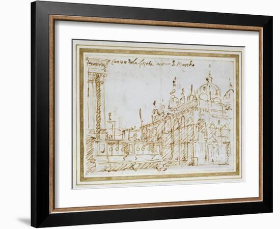 Venice: St Mark's and the Loggetta-Canaletto-Framed Giclee Print