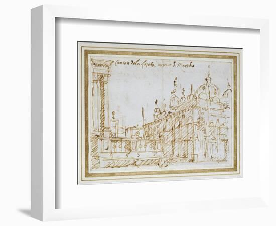 Venice: St Mark's and the Loggetta-Canaletto-Framed Giclee Print