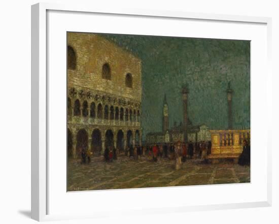 Venice, St. Mark's Square; Venise, La Place St. Marc-Henri Eugene Augustin Le Sidaner-Framed Giclee Print