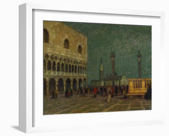 Venice, St. Mark's Square; Venise, La Place St. Marc-Henri Eugene Augustin Le Sidaner-Framed Giclee Print