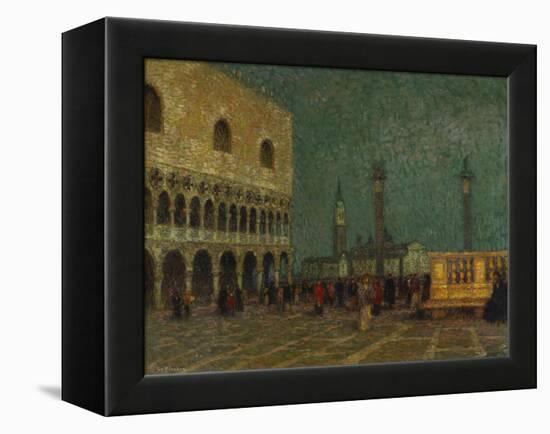 Venice, St. Mark's Square; Venise, La Place St. Marc-Henri Eugene Augustin Le Sidaner-Framed Premier Image Canvas