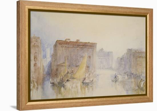 Venice: the Accademia, 1840 (W/C over Graphite with Pen & Reddish-Brown Ink)-Joseph Mallord William Turner-Framed Premier Image Canvas