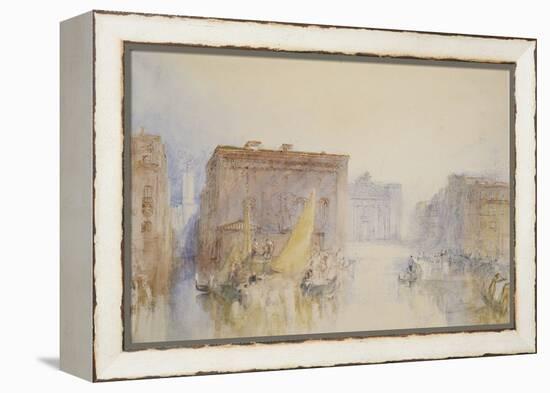 Venice: the Accademia, 1840 (W/C over Graphite with Pen & Reddish-Brown Ink)-Joseph Mallord William Turner-Framed Premier Image Canvas