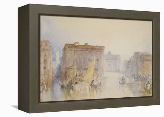 Venice: the Accademia, 1840 (W/C over Graphite with Pen & Reddish-Brown Ink)-Joseph Mallord William Turner-Framed Premier Image Canvas