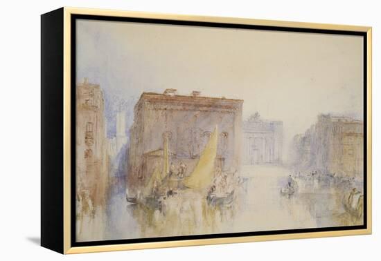 Venice: the Accademia, 1840 (W/C over Graphite with Pen & Reddish-Brown Ink)-Joseph Mallord William Turner-Framed Premier Image Canvas