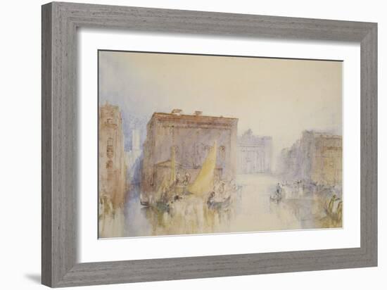 Venice: the Accademia, 1840 (W/C over Graphite with Pen & Reddish-Brown Ink)-Joseph Mallord William Turner-Framed Giclee Print