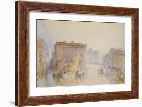 Venice: the Accademia, 1840 (W/C over Graphite with Pen & Reddish-Brown Ink)-Joseph Mallord William Turner-Framed Giclee Print