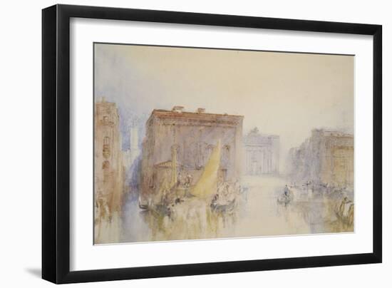 Venice: the Accademia, 1840 (W/C over Graphite with Pen & Reddish-Brown Ink)-Joseph Mallord William Turner-Framed Giclee Print
