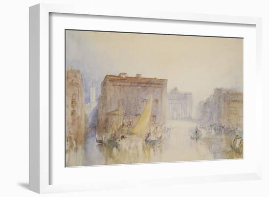 Venice: the Accademia, 1840 (W/C over Graphite with Pen & Reddish-Brown Ink)-Joseph Mallord William Turner-Framed Giclee Print