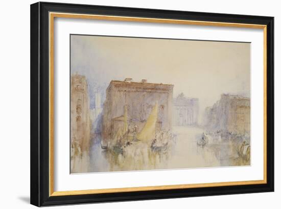 Venice: the Accademia, 1840 (W/C over Graphite with Pen & Reddish-Brown Ink)-Joseph Mallord William Turner-Framed Giclee Print