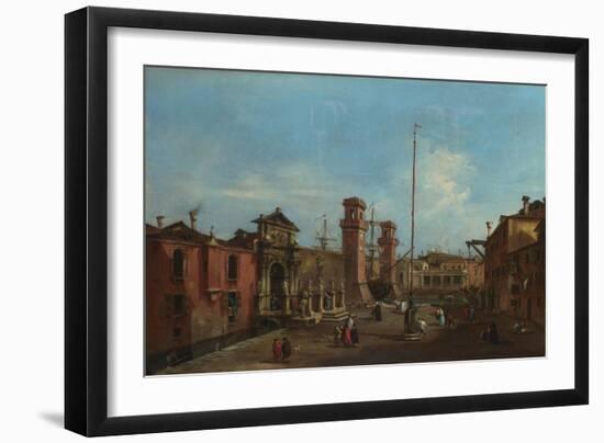 Venice, the Arsenal, 1755-1760-Francesco Guardi-Framed Giclee Print