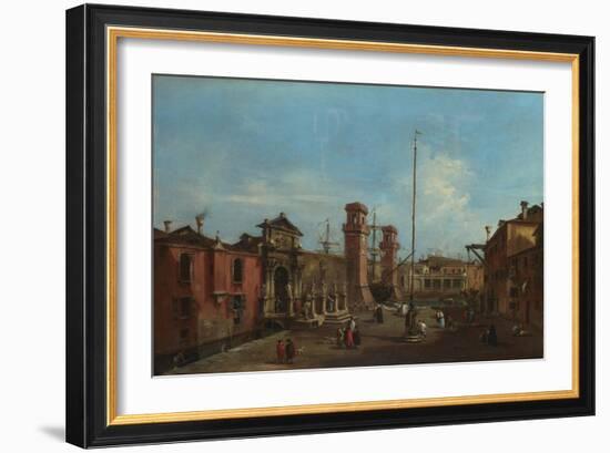 Venice, the Arsenal, 1755-1760-Francesco Guardi-Framed Giclee Print