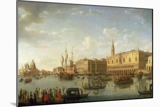 Venice: The Bacino di San Marco, with the Doge's Palace and Entrance to the Grand Canal, 1729-Hendrik Frans Van Lint-Mounted Giclee Print