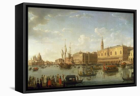 Venice: The Bacino di San Marco, with the Doge's Palace and Entrance to the Grand Canal, 1729-Hendrik Frans Van Lint-Framed Premier Image Canvas