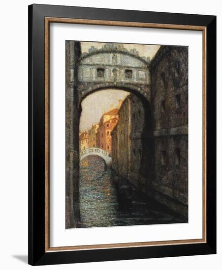 Venice - the Bridge of Sighs; Venise - Le Pont Des Soupirs, 1914-Henri Eugene Augustin Le Sidaner-Framed Giclee Print