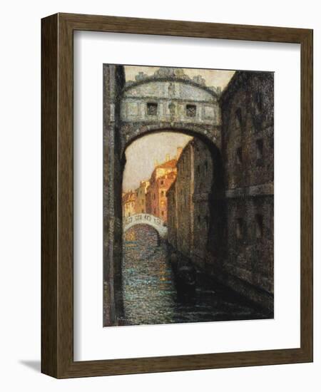 Venice - the Bridge of Sighs; Venise - Le Pont Des Soupirs, 1914-Henri Eugene Augustin Le Sidaner-Framed Giclee Print