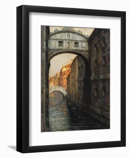 Venice - the Bridge of Sighs; Venise - Le Pont Des Soupirs, 1914-Henri Eugene Augustin Le Sidaner-Framed Giclee Print