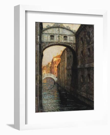 Venice - the Bridge of Sighs; Venise - Le Pont Des Soupirs, 1914-Henri Eugene Augustin Le Sidaner-Framed Giclee Print