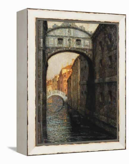 Venice - the Bridge of Sighs; Venise - Le Pont Des Soupirs, 1914-Henri Eugene Augustin Le Sidaner-Framed Premier Image Canvas