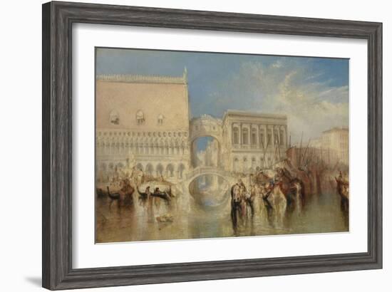 Venice, the Bridge of Sighs-J. M. W. Turner-Framed Giclee Print