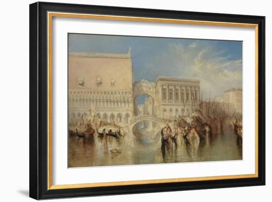 Venice, the Bridge of Sighs-J. M. W. Turner-Framed Giclee Print