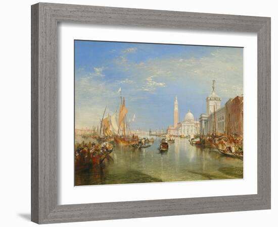 Venice: the Dogana and San Giorgio Maggiore, 1834-J. M. W. Turner-Framed Art Print