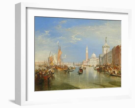 Venice: the Dogana and San Giorgio Maggiore, 1834-J. M. W. Turner-Framed Art Print