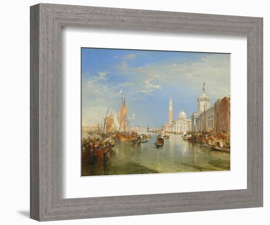 Venice: the Dogana and San Giorgio Maggiore, 1834-J. M. W. Turner-Framed Art Print