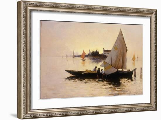 Venice - The End of the Day-Santoro Rubens-Framed Giclee Print