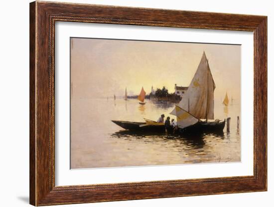 Venice - The End of the Day-Santoro Rubens-Framed Giclee Print