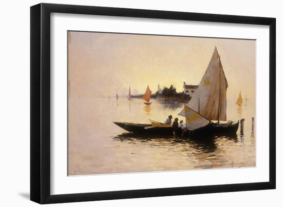 Venice - The End of the Day-Santoro Rubens-Framed Giclee Print