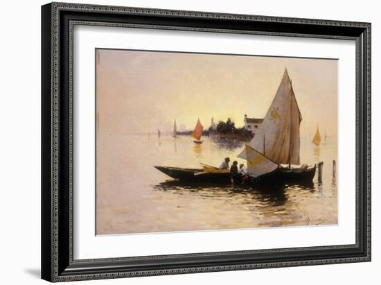 Venice - The End of the Day-Santoro Rubens-Framed Giclee Print