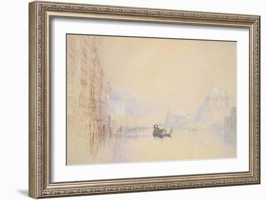 Venice: the Grand Canal, 1840 (Watercolour over Graphite with Bodycolour and Pen and Red Ink)-J. M. W. Turner-Framed Giclee Print