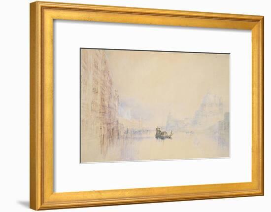 Venice: the Grand Canal, 1840 (Watercolour over Graphite with Bodycolour and Pen and Red Ink)-J. M. W. Turner-Framed Giclee Print