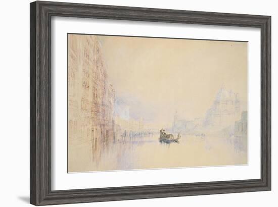 Venice: the Grand Canal, 1840 (Watercolour over Graphite with Bodycolour and Pen and Red Ink)-J. M. W. Turner-Framed Giclee Print