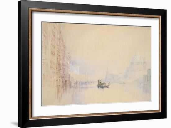 Venice: the Grand Canal, 1840 (Watercolour over Graphite with Bodycolour and Pen and Red Ink)-J. M. W. Turner-Framed Giclee Print