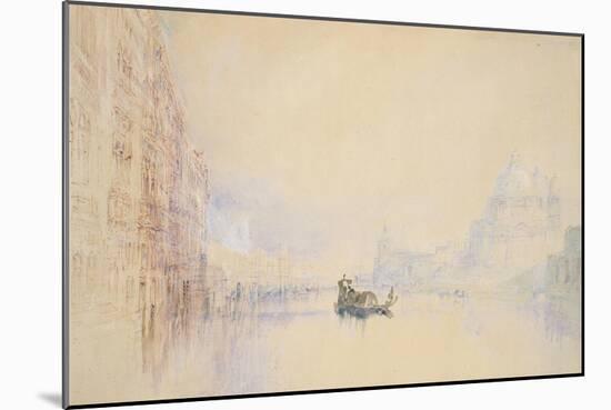 Venice: the Grand Canal, 1840 (Watercolour over Graphite with Bodycolour and Pen and Red Ink)-J. M. W. Turner-Mounted Giclee Print