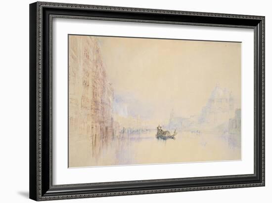 Venice: the Grand Canal, 1840 (Watercolour over Graphite with Bodycolour and Pen and Red Ink)-J. M. W. Turner-Framed Giclee Print