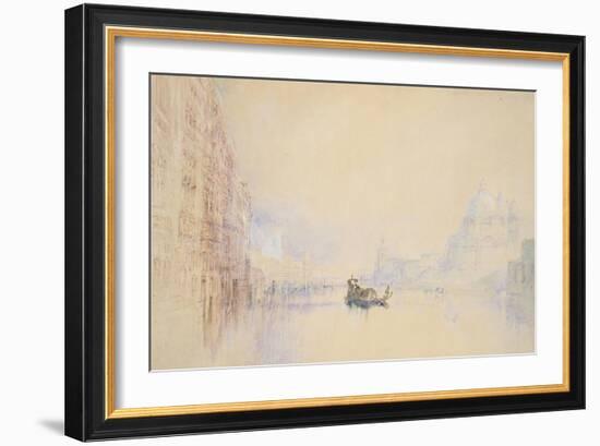 Venice: the Grand Canal, 1840 (Watercolour over Graphite with Bodycolour and Pen and Red Ink)-J. M. W. Turner-Framed Giclee Print