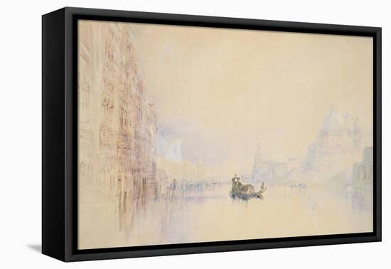 Venice: the Grand Canal, 1840 (Watercolour over Graphite with Bodycolour and Pen and Red Ink)-J. M. W. Turner-Framed Premier Image Canvas