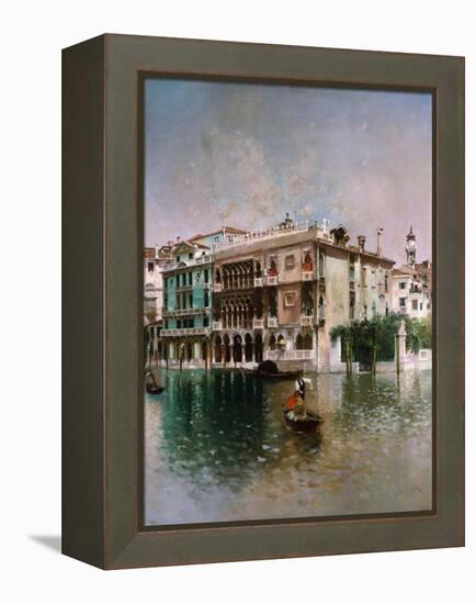 Venice, The Grand Canal. 1890-Robert Frederick Blum-Framed Premier Image Canvas