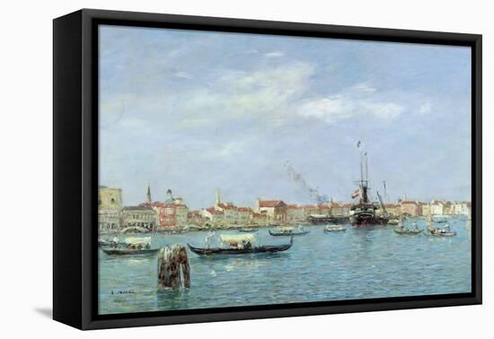 Venice, the Grand Canal, Austrian Steamship, 1895 (Oil on Canvas)-Eugene Louis Boudin-Framed Premier Image Canvas